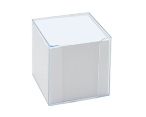 Piezmju paprs, 9*9*9cm, balts, kastt